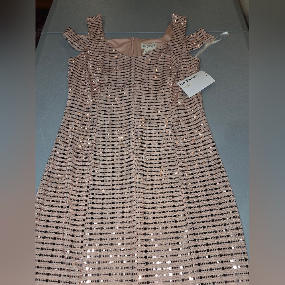 Enfocus Studio Blush Sequin Dress (6c14) - Picture 2 of 6